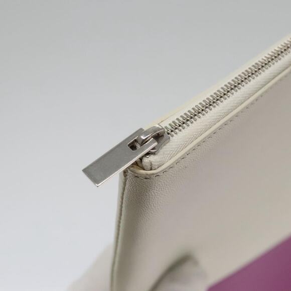 CELINE Clutch Bag Leather Purple White Silver - Picture 9 of 16